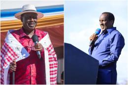 A composite image of Raila Odinga and Patrick Ole Ntuntu.